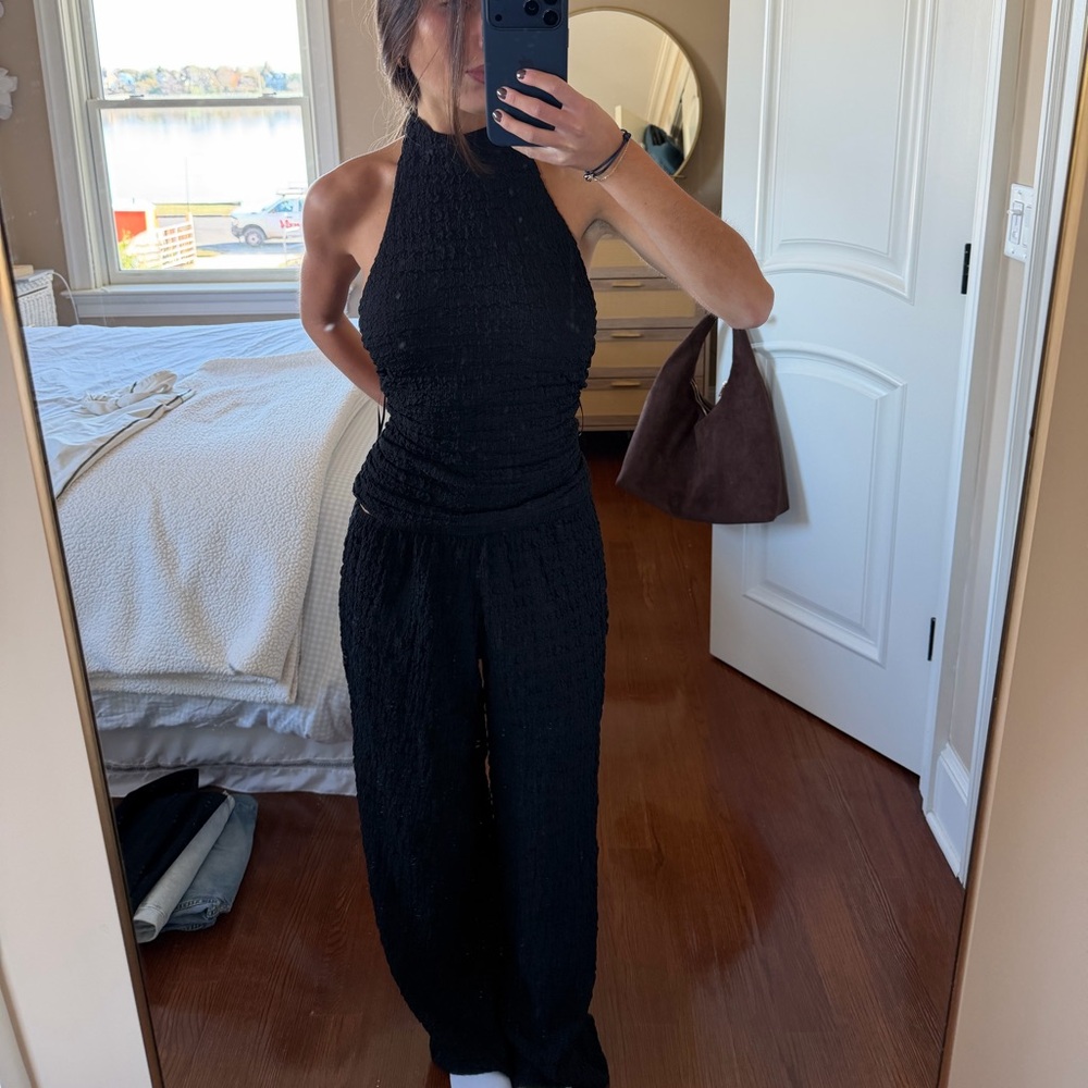 Zara black textured set